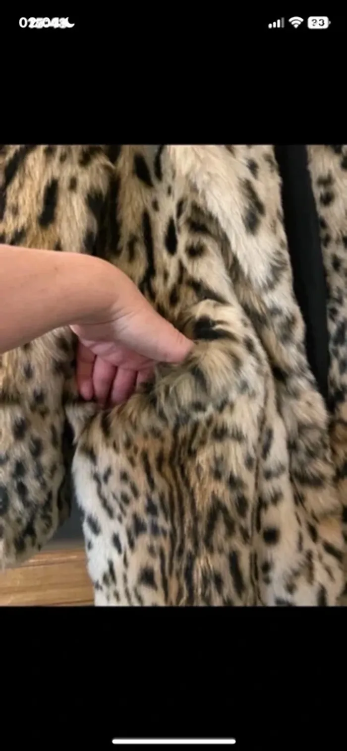 Magnifique manteau léopard, fausse fourrure tendance Zara, taille L glamour - photo numéro 6