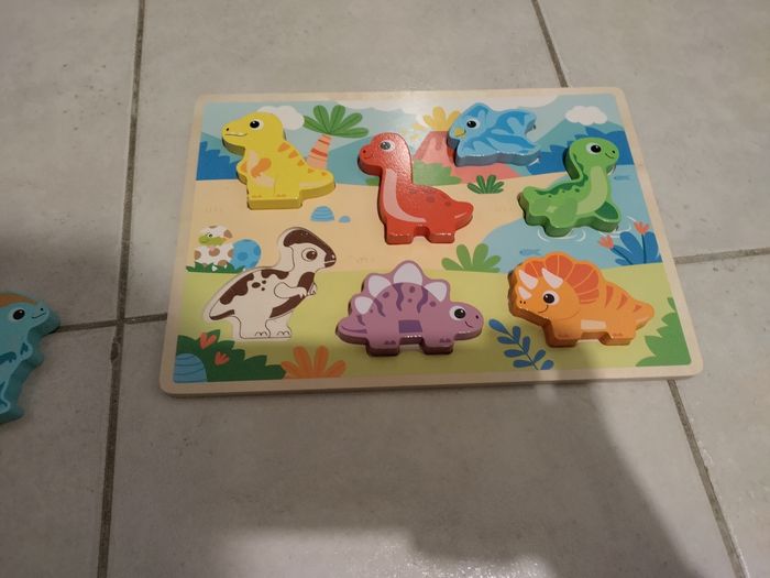 Puzzle encastrement dinosaures - photo numéro 2