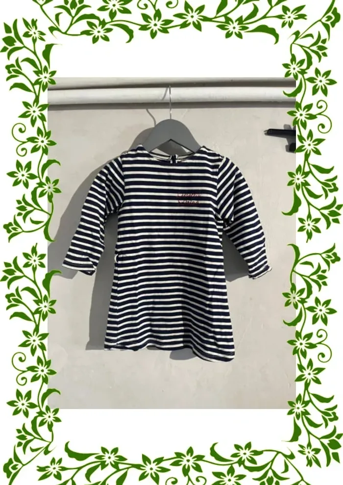 Robe pull marinière 2 ans