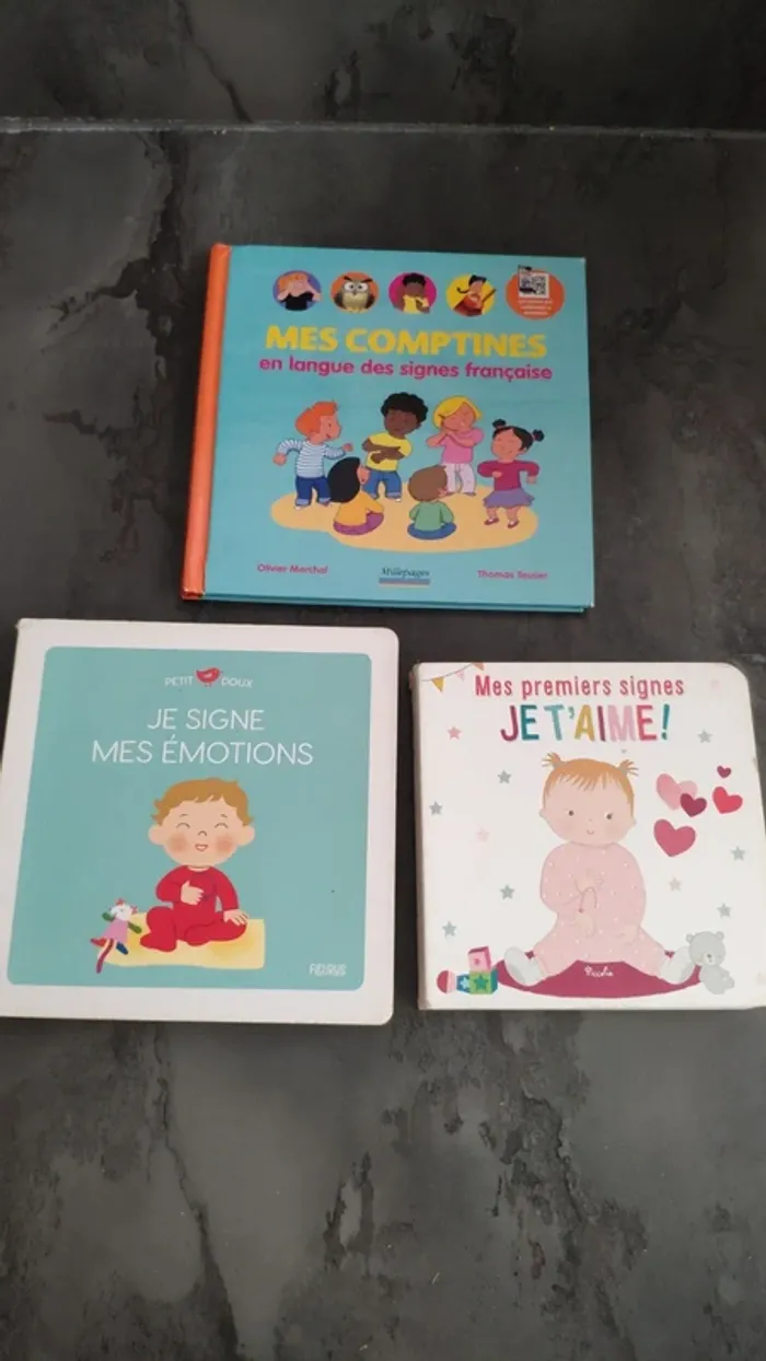 Lot de 3 livres signés avec bébés