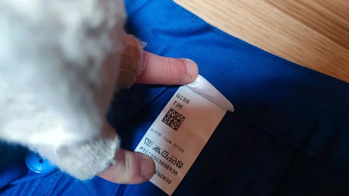Pantalon de travail en coton bleu giss t36 - photo numéro 2
