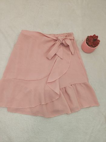 Robe courte évasée rose pâle femme