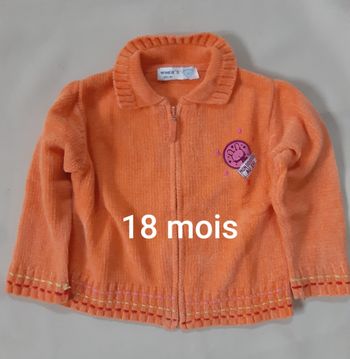 Gilet chaud orange fille - winkie's - 18 mois