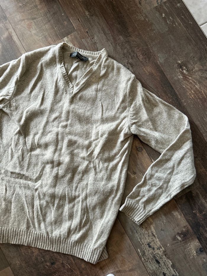 Pull col V chiné 80% laine - photo numéro 2