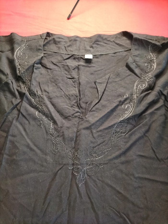 Tunique noir manche longue taille XL boutique indépendante - photo numéro 3