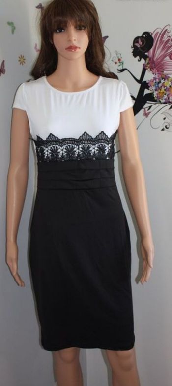 Robe crayon bicolore  - M