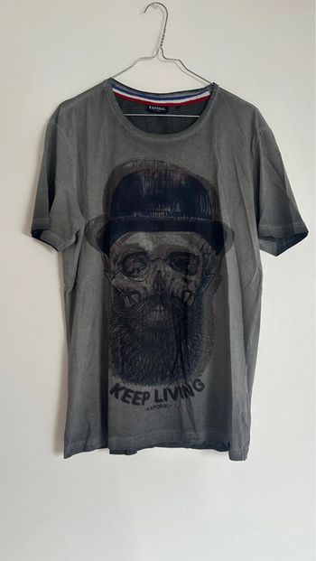 Tee shirt gris crâne