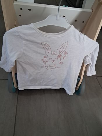 T-shirt lapin imprimé rose