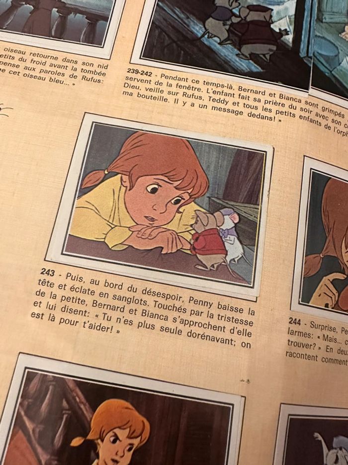1977 Album ancien Panini complet Disney Bernard et Bianca souris autocollants stickers - photo numéro 8