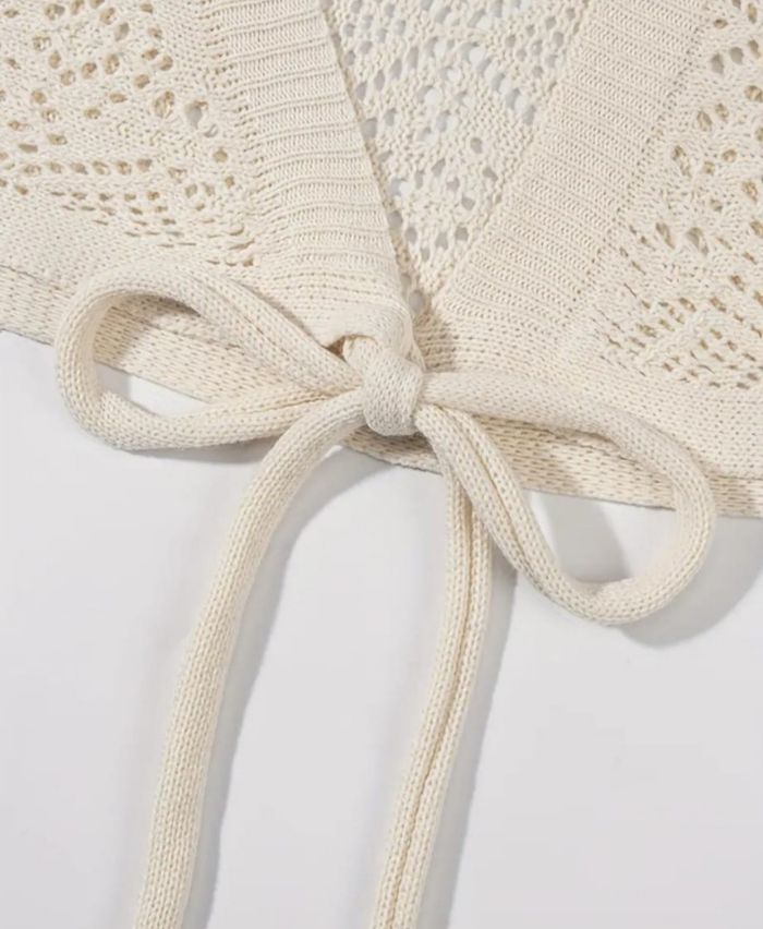 Cardigan cache coeur beige taille xl - neuf - photo numéro 3