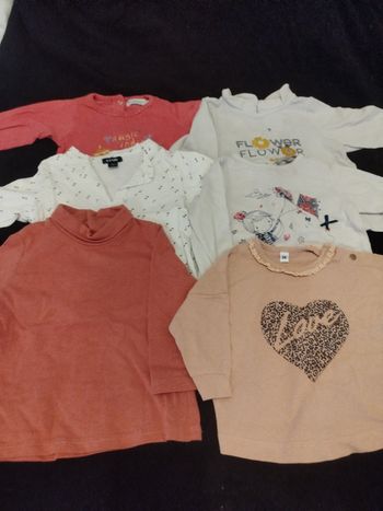 T-shirt manches longues bébé fille taille 6 mois