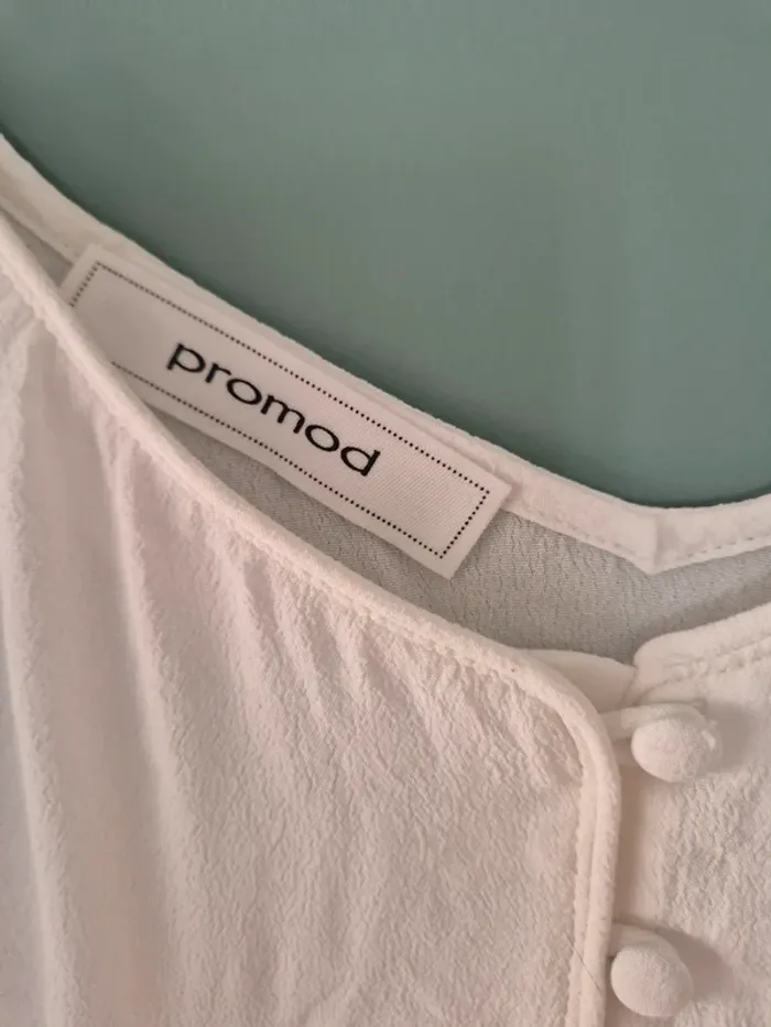 Debardeur femme blanc taille 38 a bretelles promod - photo numéro 6