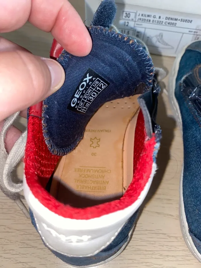 Basket montantes fille Geox jean Lacets pointure 30 - photo numéro 8