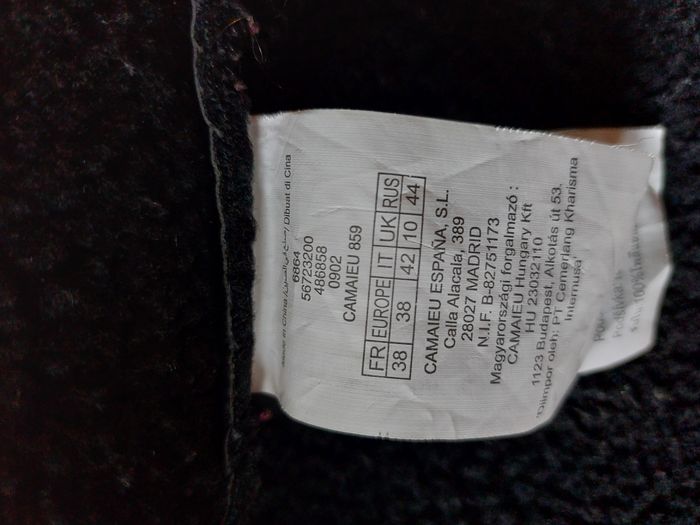 Blouson Camaïeu noir imitation cuir fourré taille 38 - photo numéro 9