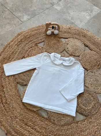 T-shirt manches longues avec col 18 mois