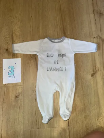 Pyjama en velours 3 mois