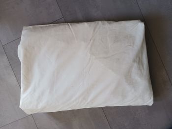 drap plat blanc 100% coton pour lit 1 pers (marqué Bosle)
