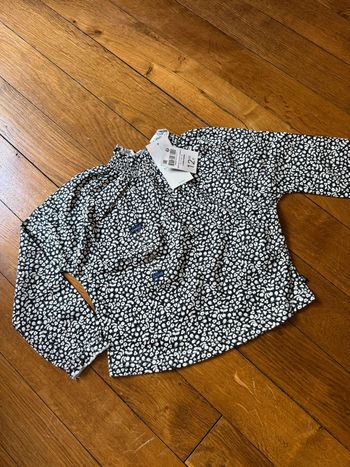 T-shirt manches longues fille neuf okaïdi 3 ans fleurs
