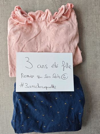 Lot 2 t-shirts manches longues assortis