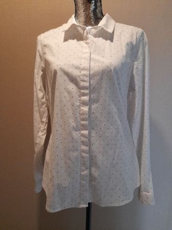 Chemise à pois blanche femme
