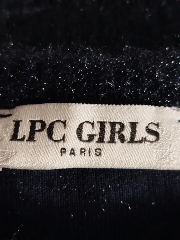 Joli pull bleu marine irisé LPC taille 6 ans - photo numéro 3