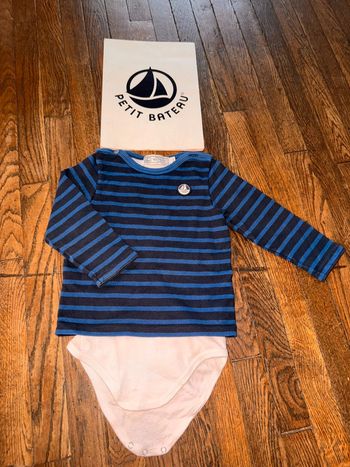 Body marinière petit bateau 24 mois