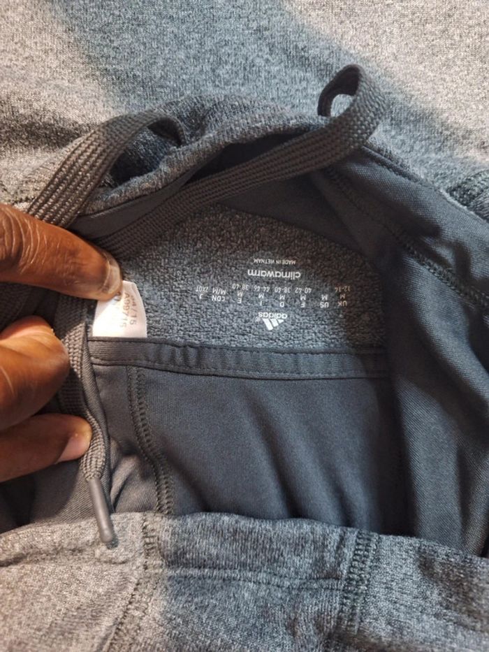 Sweat à capuche adidas vintage noir - taille M - photo numéro 9