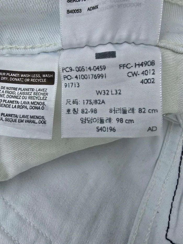 Jeans Levi's 514 W32 FR42 L32 coupe droite blanc Homme Men pan374b - photo numéro 10