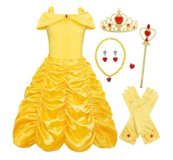 Déguisement robe princesse la belle et la bête et ces accessoires taille 5-6ans