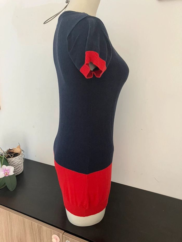 Robe pull marine et rouge taille S - photo numéro 3