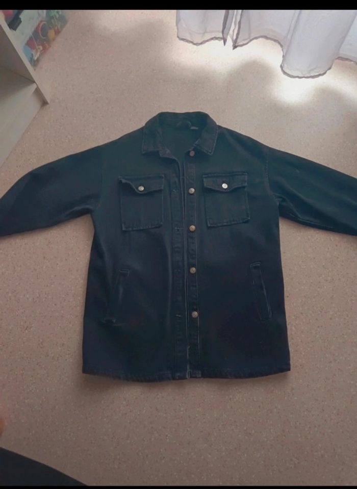 veste en jean noir H&M - photo numéro 2