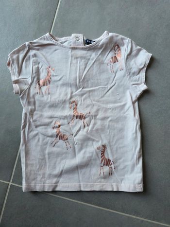t-shirt zèbre kiabi 18mois