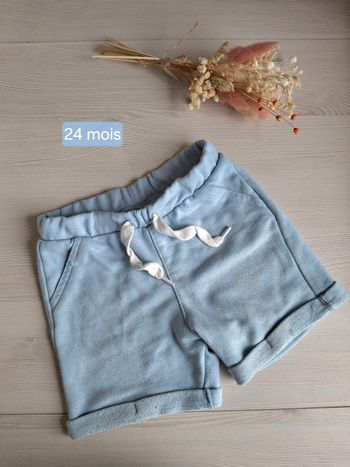 Short bleu clair bébé garçon 24 mois