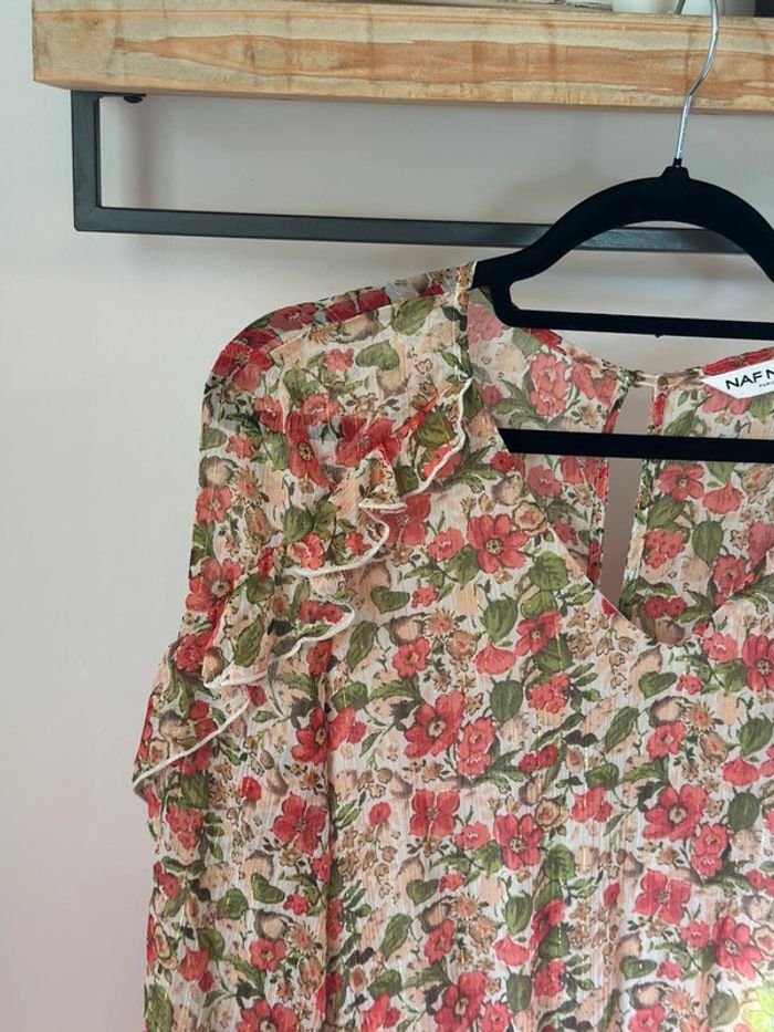 Combishort fleuri corail Nafnaf taille 38 - photo numéro 4