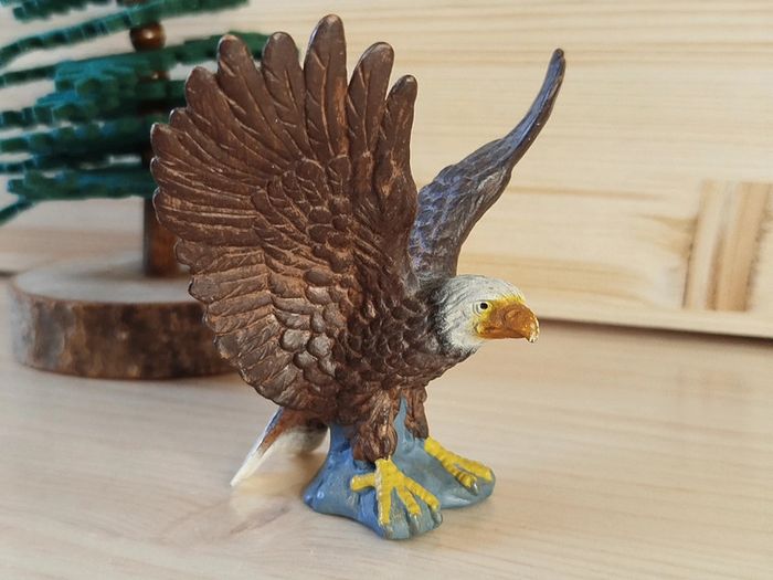 Schleich aigle a tête blanche Vintage Figurine Animal de la montagne - photo numéro 3