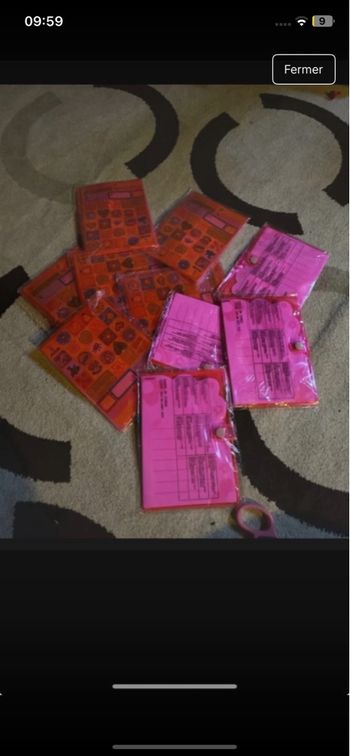 Lots pochette gomette