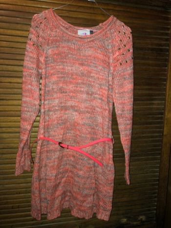 Robe pull de grossesse rose t36