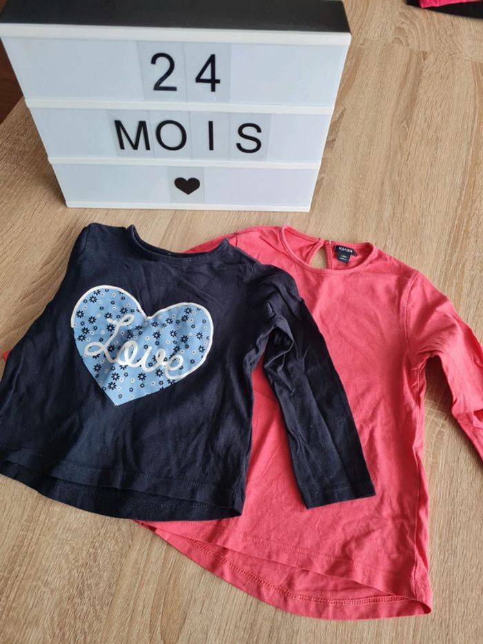 Lot T-shirt ML 24 mois