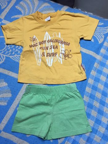 Tee-shirt mac Boy + short in extenso 2 ans