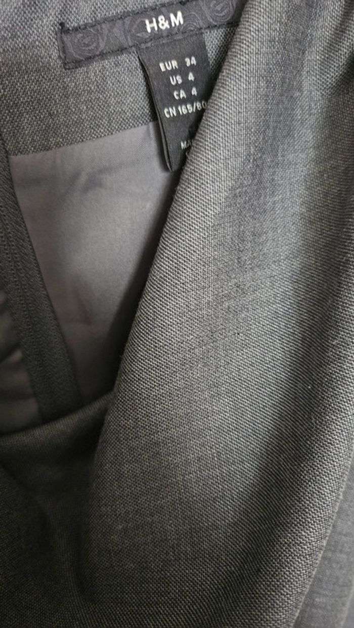 Robe chic femme col drapé, taille 34, H&M - photo numéro 2