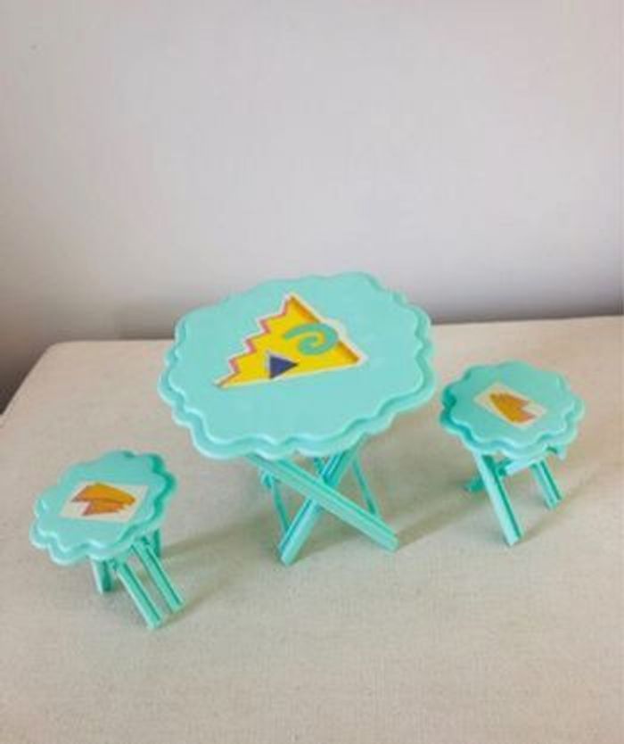 Ensemble chaises et table barbie boutique magasin - photo numéro 2