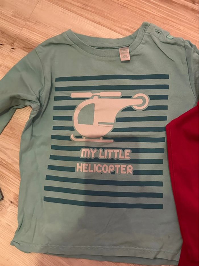 2 tee-shirts manches longues Obaibi 3 ans - photo numéro 2