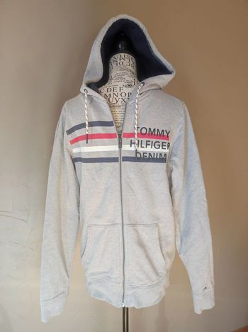 Gilet à capuche gris clair Tommy Hilfinger taille S