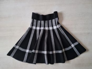 Jupe en laine noire et blanche - Taille unique