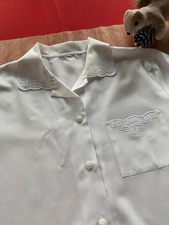 Chemisier col et poche brodé 38/40/42 voir mensurations - photo numéro 4
