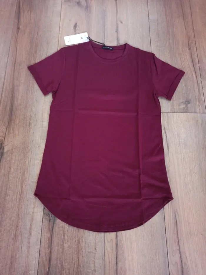 Tee shirt bordeaux homme uni M