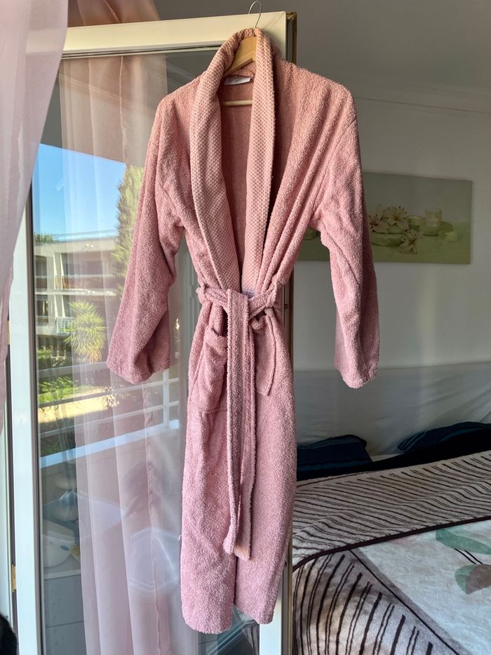 Peignoir de bain vieux rose en T.XL