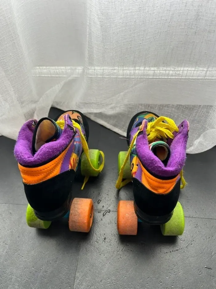 Patins à roulettes vintage colorés – semelle 21 cm - photo numéro 5