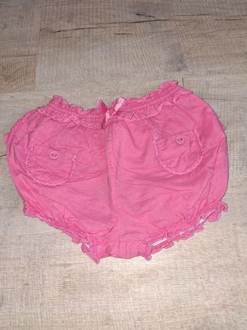 Short rose fille 9 mois