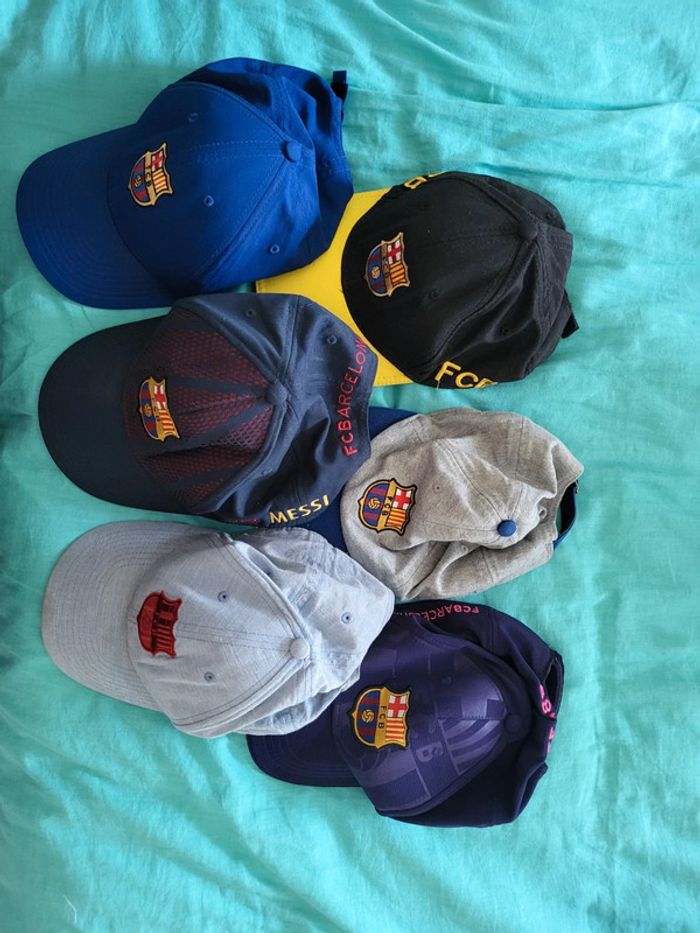 Lot 5 casquettes fc barcelone